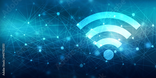 2d illustration WiFi symbol sign
