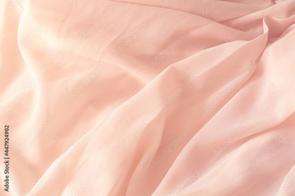 Obraz premium soft powder pink wavy silky fabric background