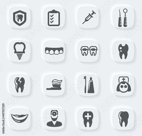 Dental icons set