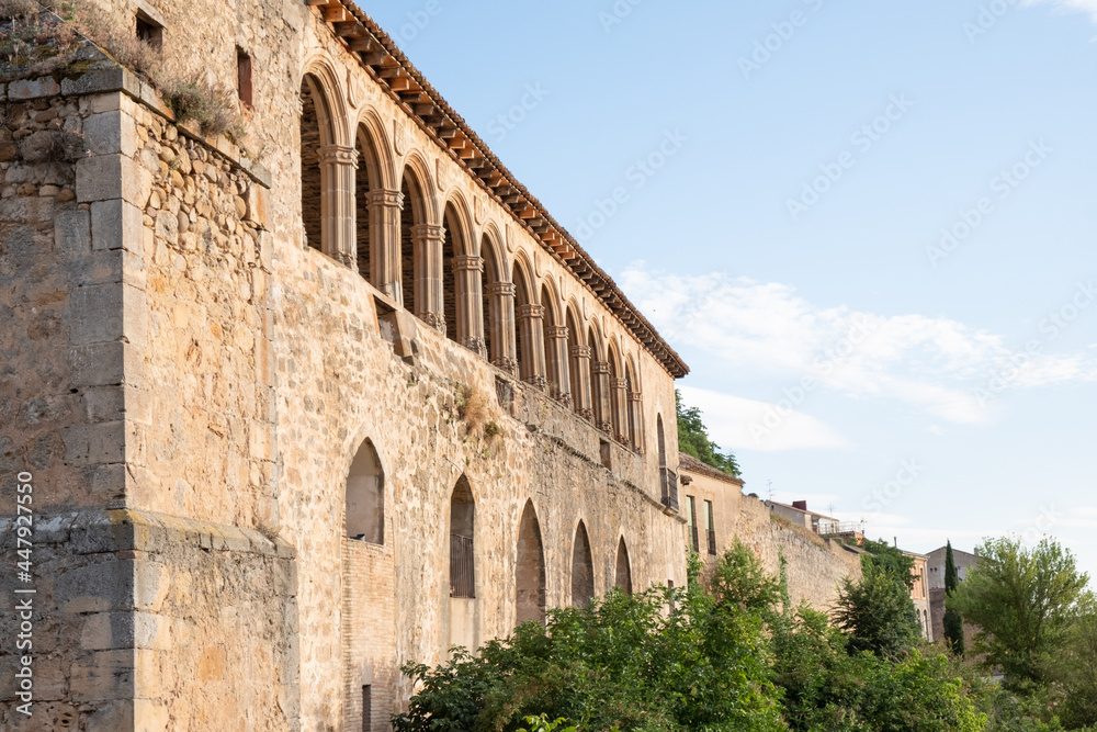 gallery with arches of the Palacio de los Hurtado de Mendoza in Almazan, Soria