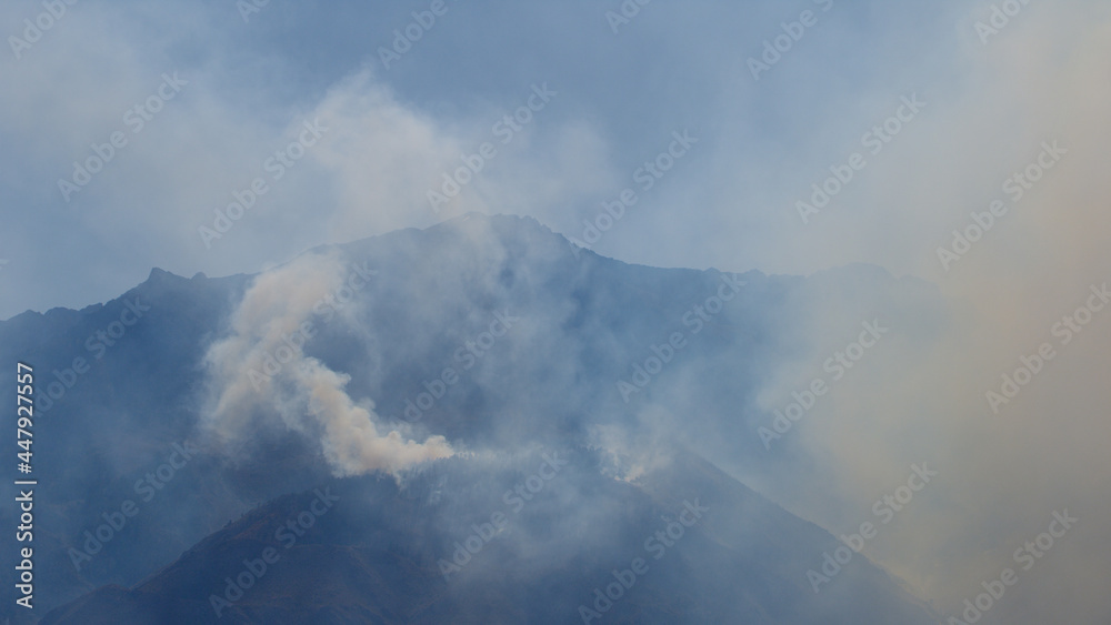Desert Mountain Wildfire Fire Independence, Big Pine, Lone Pine, Owens Valley