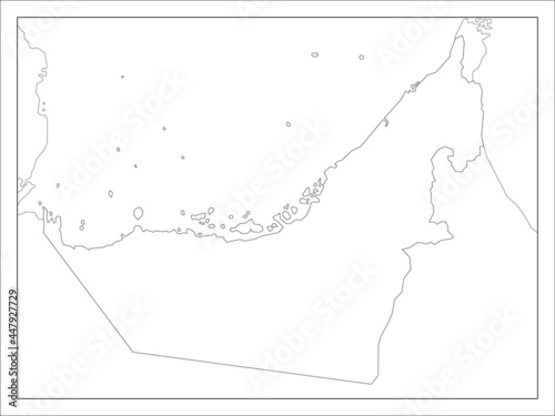 アラブ首長国連邦の地図です