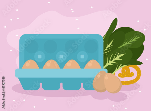 eggs and food icon collection