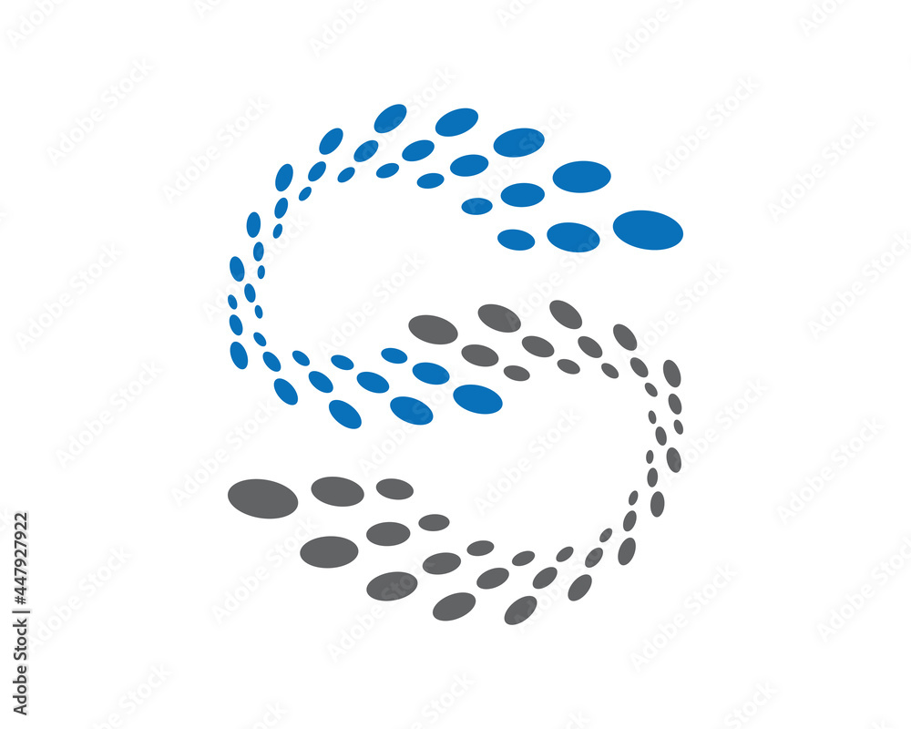 s letter dot logo template s letter dot logo template