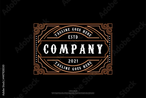 Antique Old Classic Vintage Retro Badge Emblem Label Logo Design