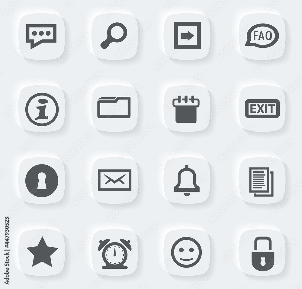Forum interface icons set Forum interface icons set
