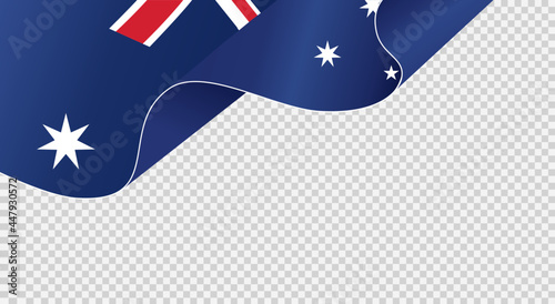 Waving flag of Australia isolated  on png or transparent  background,Symbol of Australia,template for banner,card,advertising ,promote, TV commercial, ads, web, vector illustration