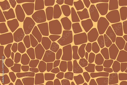 Giraffe abstract skin print pattern, wild safari seamless pattern. Animal skin texture background, brown spots art print.
