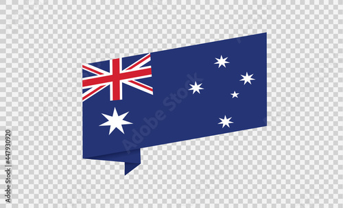 Waving flag of Australia isolated  on png or transparent  background,Symbol of Australia,template for banner,card,advertising ,promote, TV commercial, ads, web, vector illustration