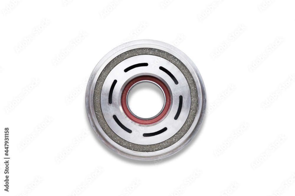 Air compressor clutch on white background Air compressor clutch on white background