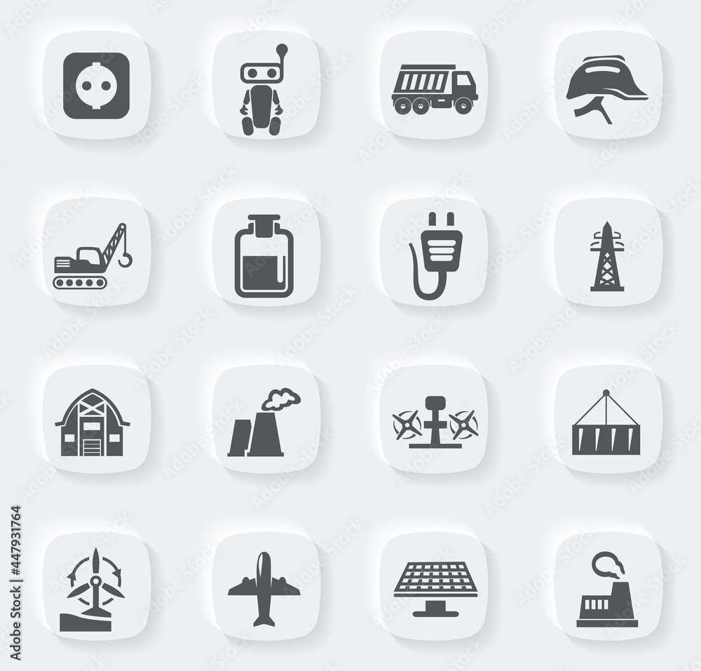 Industry icons set Industry icons set