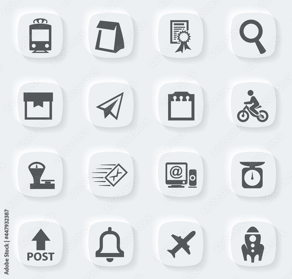 Post service icons set