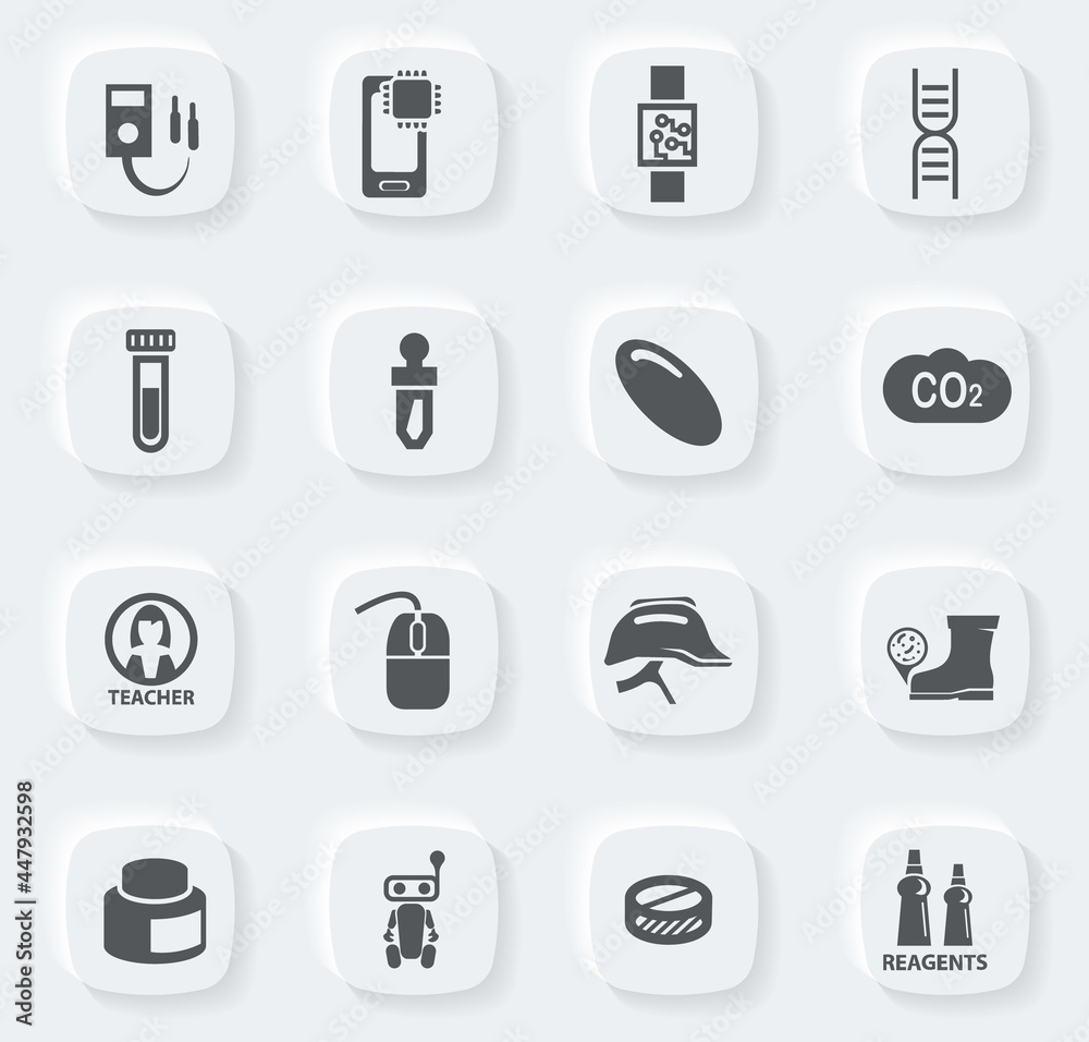 Science icons set
