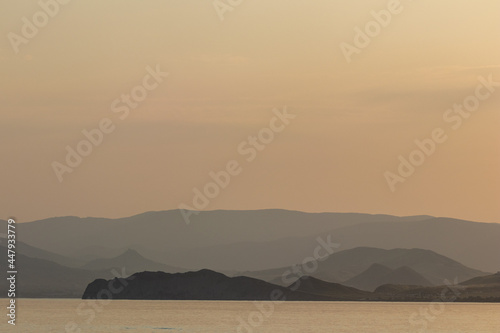 sunset in the mountains