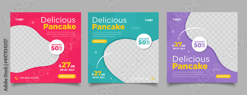 special cake banner for social media template post	
