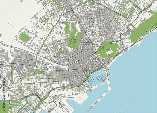 map of the city of Alicante, Spain