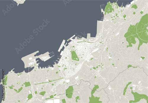 map of the city of Vigo, Spain