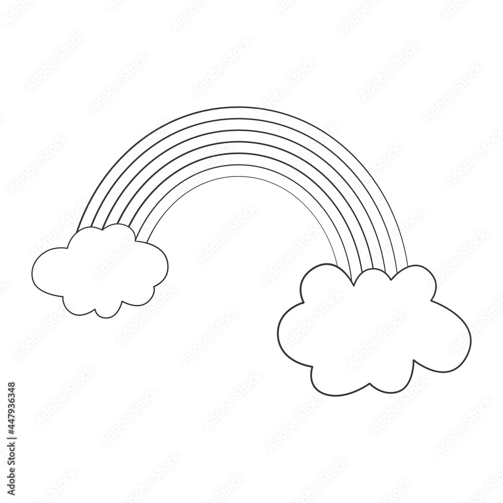 Vector doodle illustration. Line rainbow can be used for wallpapers, pattern fills, web page backgrounds,surface textures. Vector doodle illustration. Line rainbow can be used for wallpapers, pattern fills, web page backgrounds,surface textures.