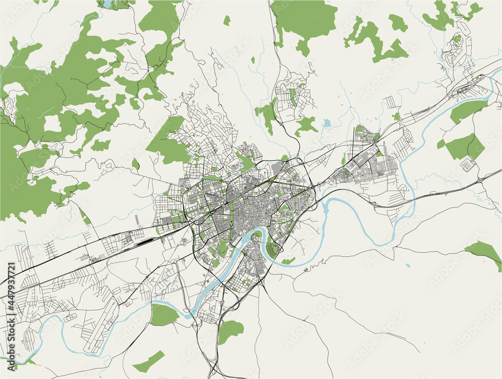 Fototapeta premium map of the city of Cordoba, Spain