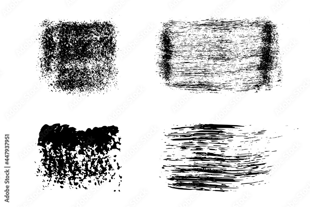Set of black brush strokes isolated on white. Ink splatter. Paint droplets. Digitally generated image. Vector design elements, illustration, EPS 10. Set of black brush strokes isolated on white. Ink splatter. Paint droplets. Digitally generated image. Vector design elements, illustration, EPS 10.