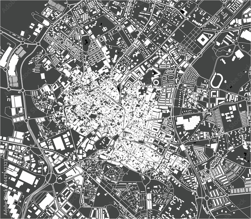 Fototapeta premium map of the city of Jerez de la Frontera, Spain