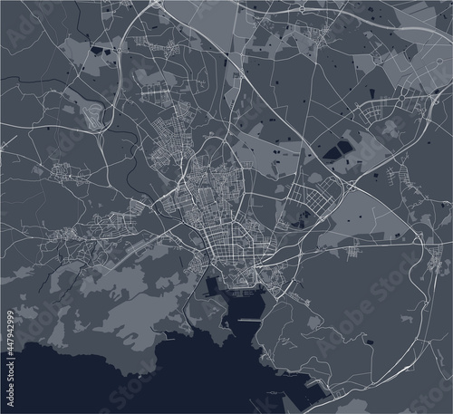 map of the city of Cartagena, Spain