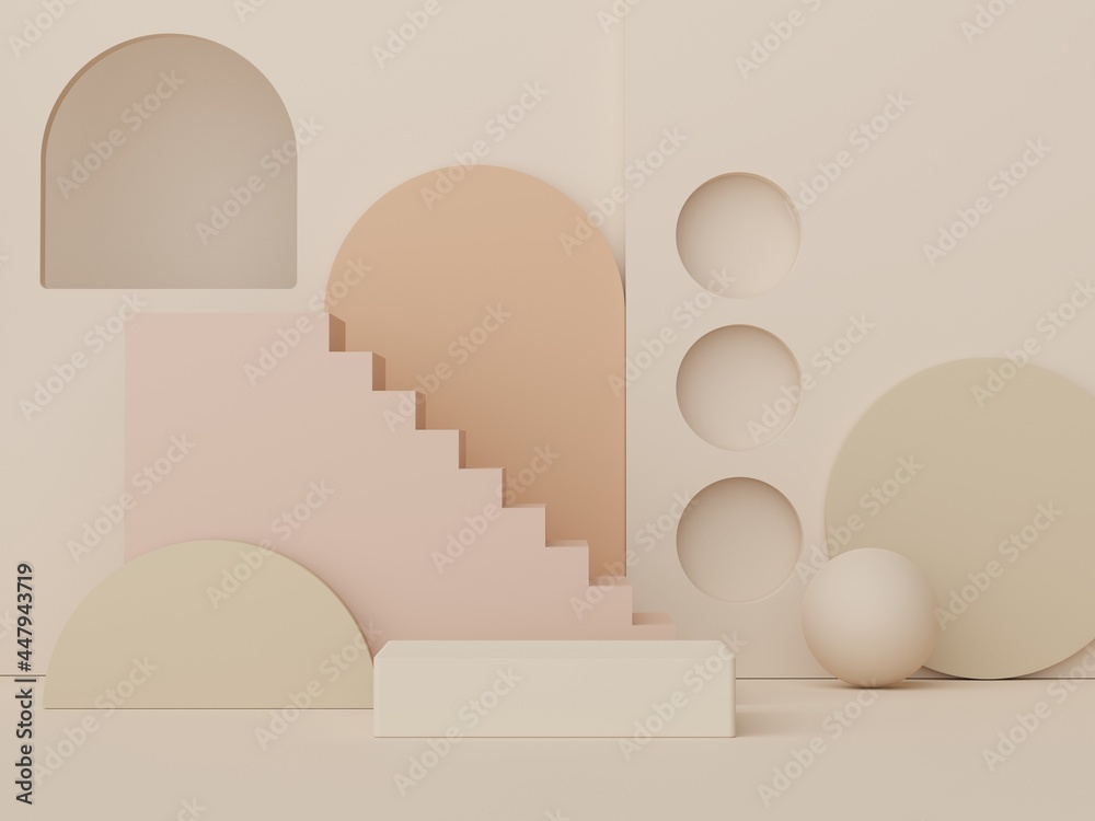3d render display podium for product and cosmetic presentation. Minimal scene for advertising. Abstract clean background for web banner and mock up. simple geometric shapes. 3d render display podium for product and cosmetic presentation. Minimal scene for advertising. Abstract clean background for web banner and mock up. simple geometric shapes.