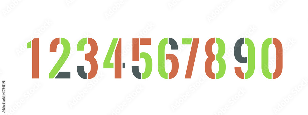 colorful number icon set. flat icons. colorful number icon set. flat icons.