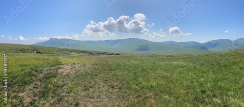 Panorama of the Derryveagh mountains. Co. Donegal, Ireland photo
