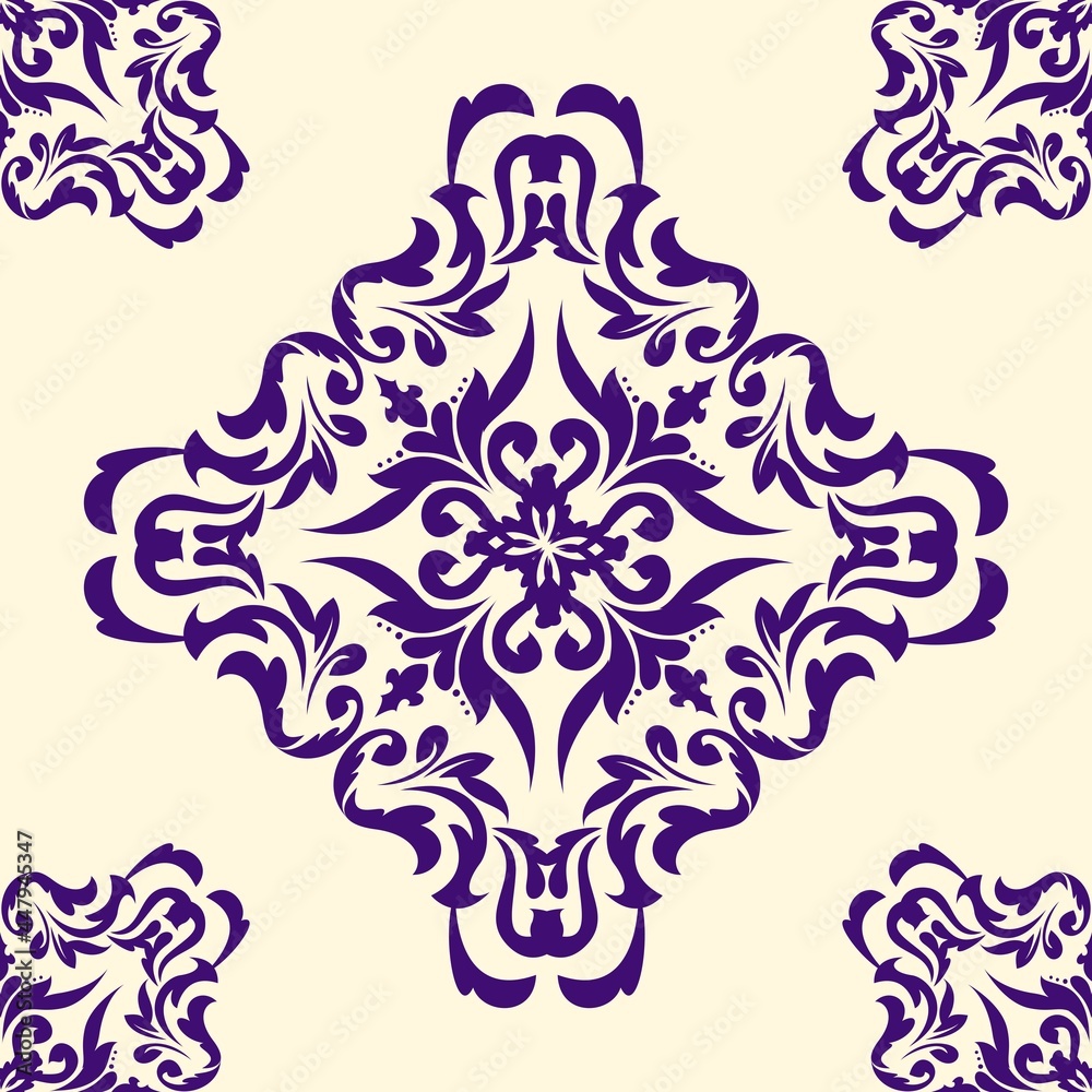 Fototapeta premium Elegant vintage ornament pattern classic style