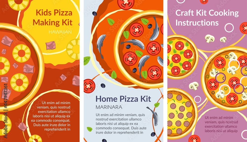 Obraz premium Handmade pizza kid, ingredienrs for cooking home