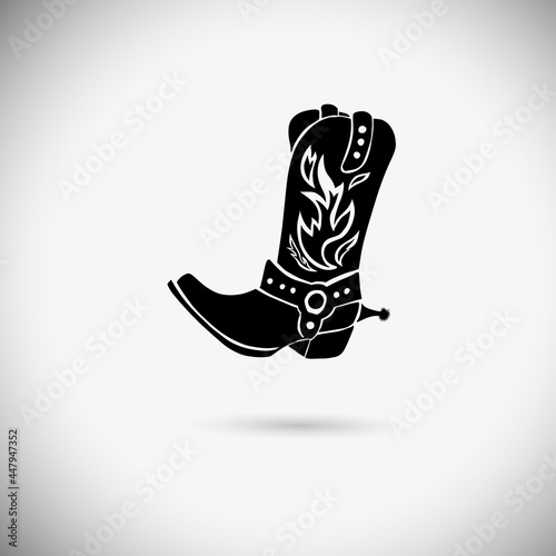 Cowboy boots object. vector illustration