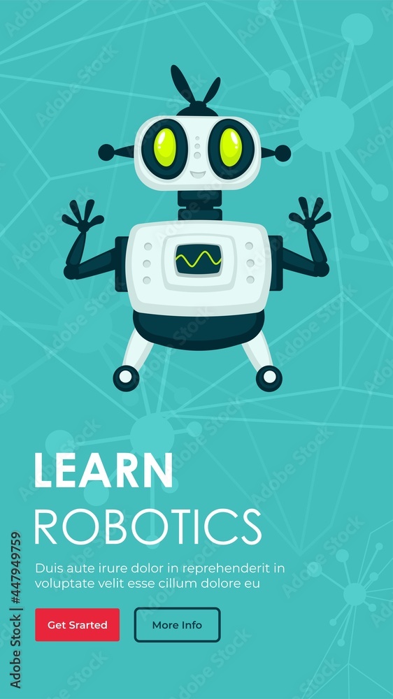 Obraz premium Learn robotics, website with info and classes