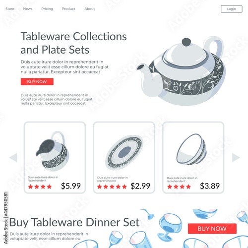 Tableware collections and plates sets website