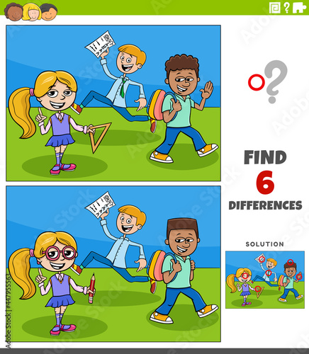 differences educational game with elementary age children