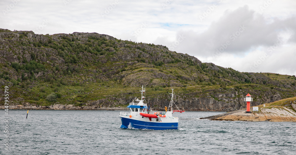 Fishing boat on tour to fishing field,Bodø,Nordland county,scandinavia,Europe