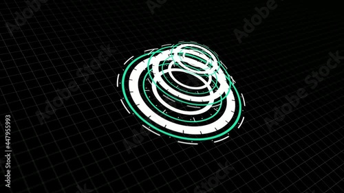 HUD circle interfaces, Hi-tech futuristic display, Hologram button, Loading,target, intro, alpha 4k video loop