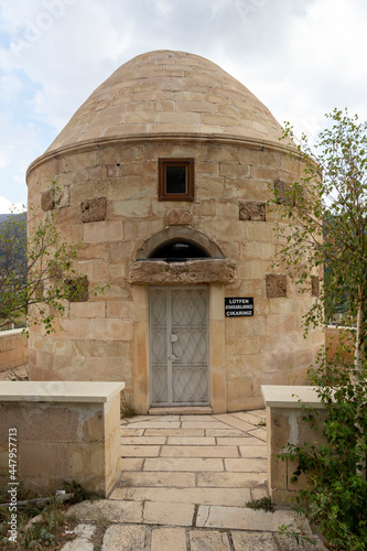 The Tomb of Dede Korkut (Korkut Ata),  who wrote books on many subjects from the life styles of the Oghuz, the ancestors of the Turks, to their economy, from their beliefs to their clothing photo