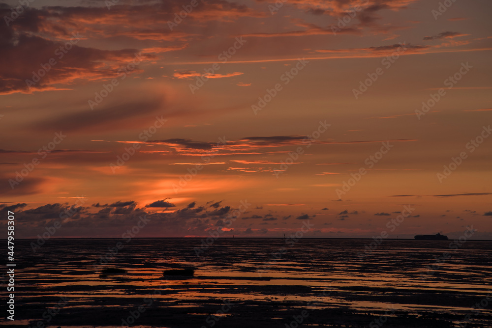 Obraz premium Abendrot am Meer
