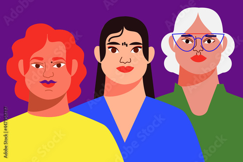 Картината върху платно Concept illustration on diversity, LGBTQ, queer community, equality