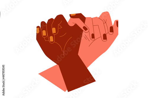 Tableau sur toile Pinky swear, promise, oath, support, sisterhood, female solidarity