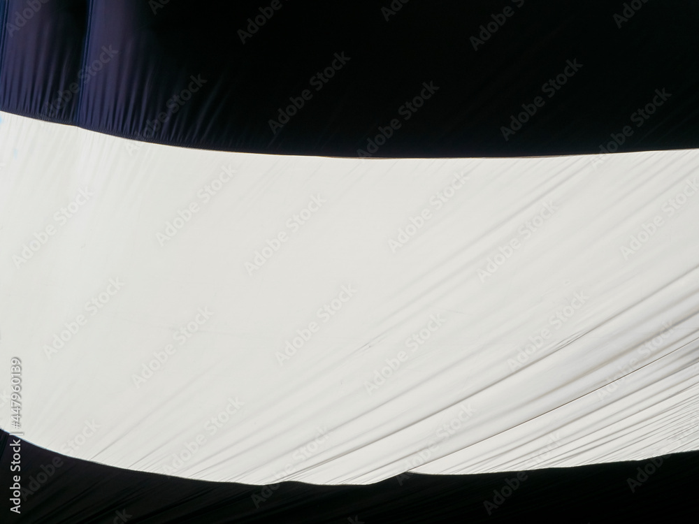 Fototapeta premium Horizontal black and white flag background waving.