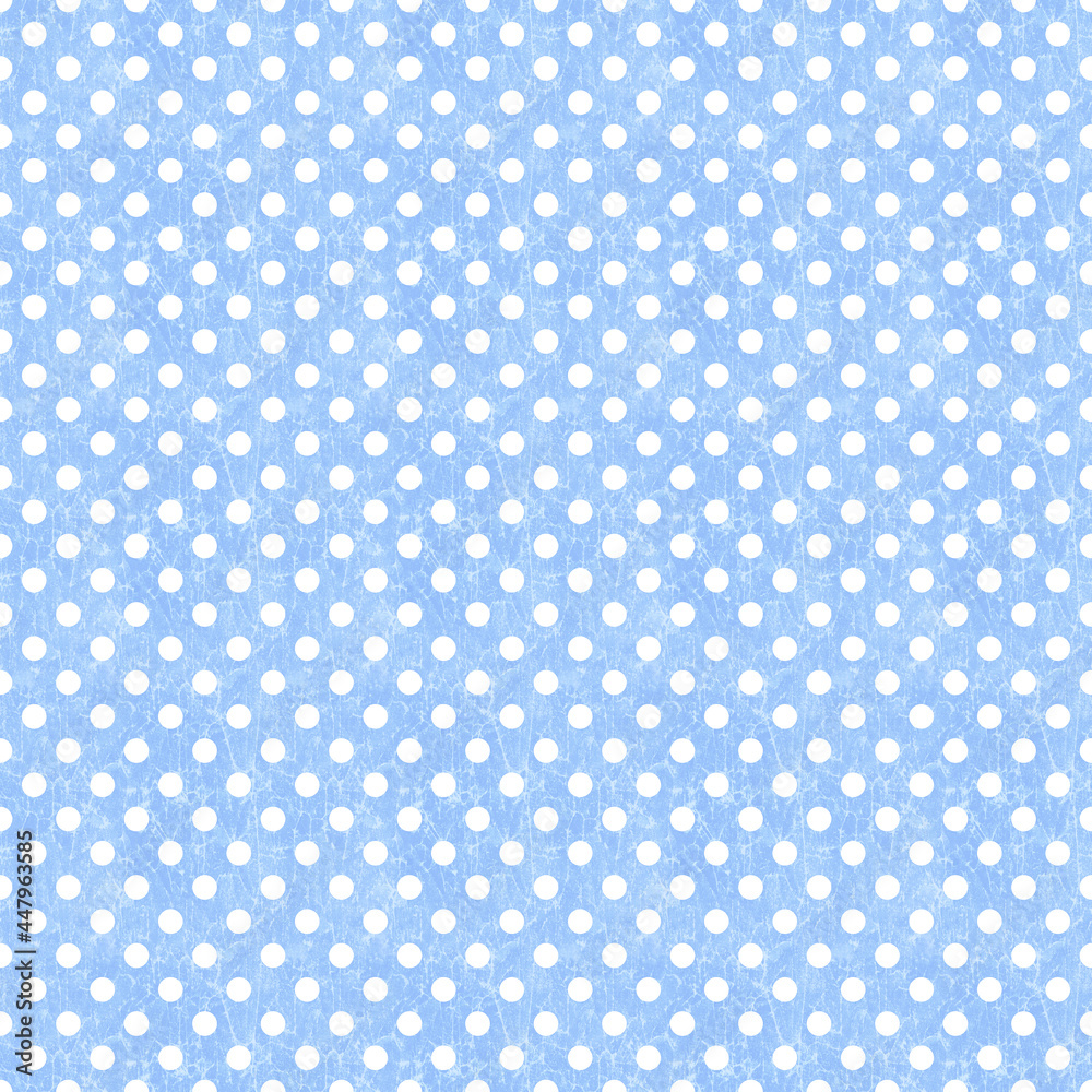 Seamless pattern with white dots on a light blue background.