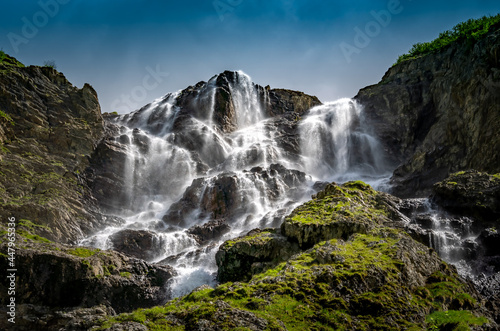 waterfall in the mountains