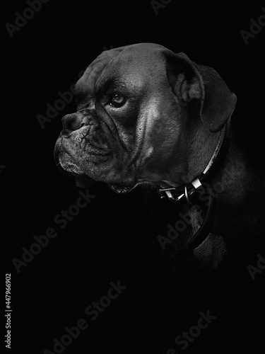 retrato perrita boxer