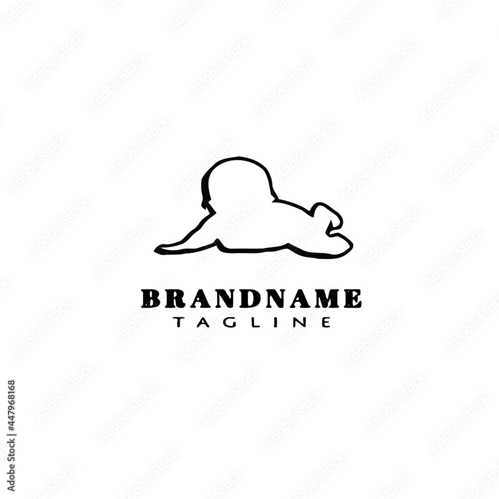 Obraz premium cute baby logo icon design template vector illustration