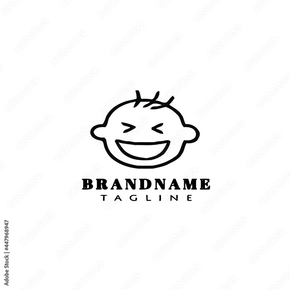baby faces cartoon logo icon design template vector character baby faces cartoon logo icon design template vector character