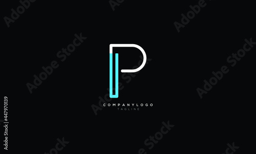 UP PU U AND P Abstract initial monogram letter alphabet logo design