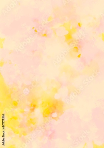 Fototapeta Naklejka Na Ścianę i Meble -  黄色の水彩テクスチャ背景