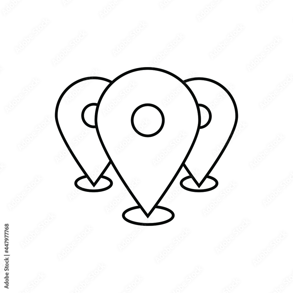Navigation icon vector set. Location illustration sign collection.  Map symbol or logo.